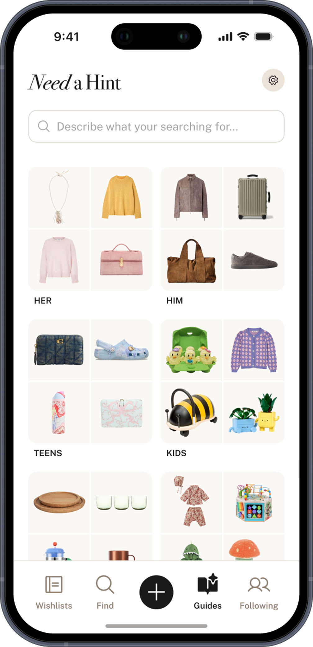 HintHint Need a Hint screen on iPhone
